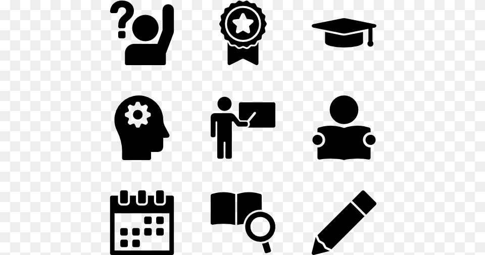 Study Study Icons, Gray Free Png Download