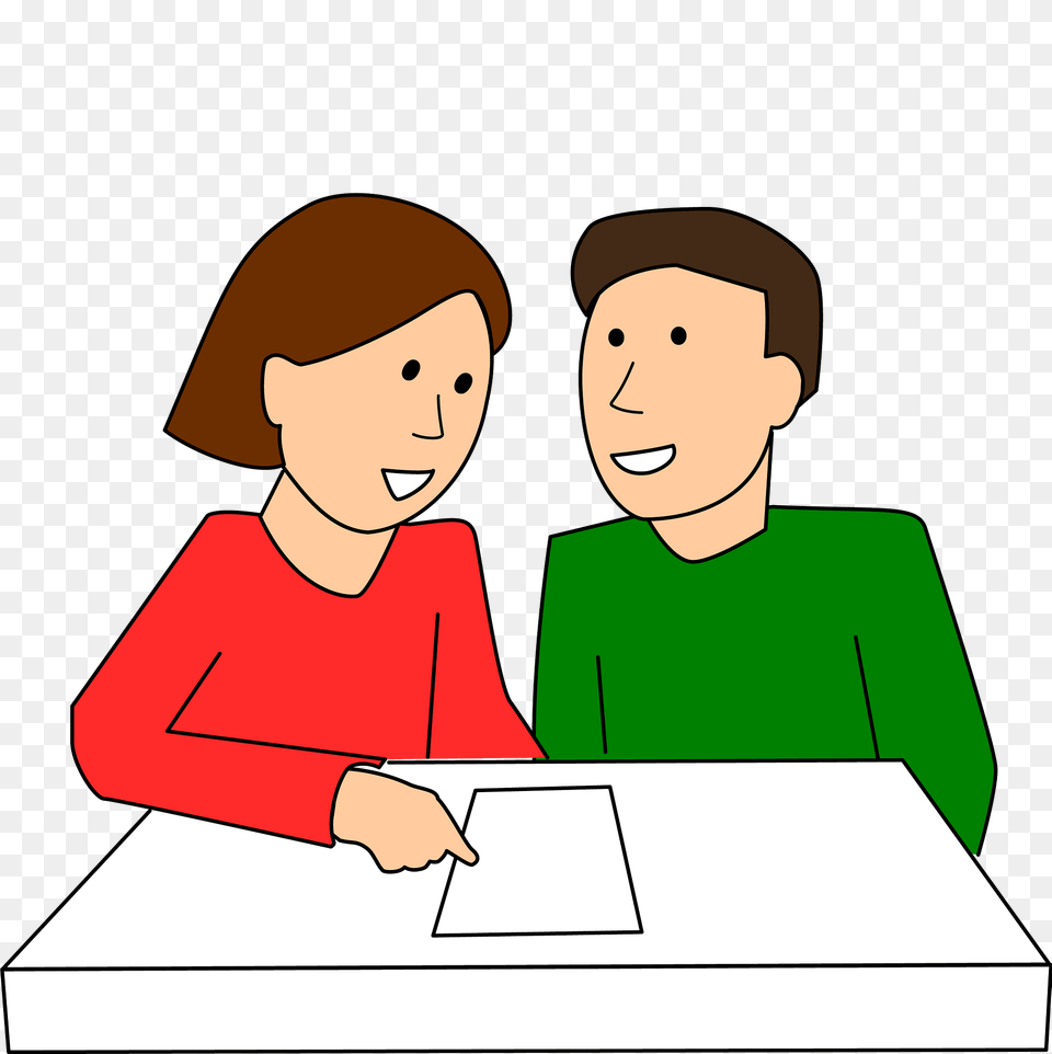 Studying Together Clipart, Conversation, Interview, Person, Baby Png Image