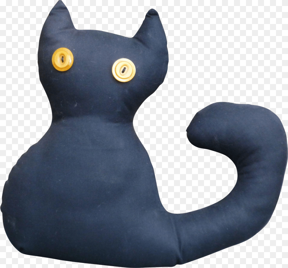 Stuffed Black Cat, Animal, Mammal, Pet, Egyptian Cat Png