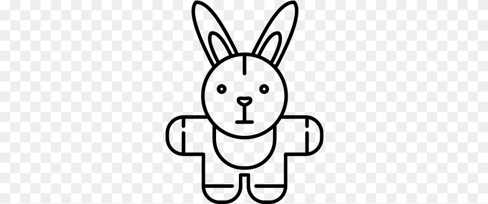 Stuffed Bunny Vector Scalable Vector Graphics, Gray Free Png