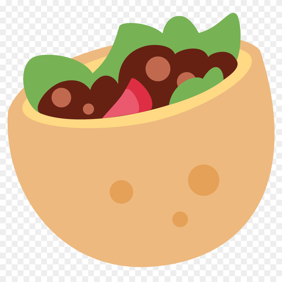 Stuffed Flatbread Emoji Clipart, Food, Lunch, Meal, Bowl Free Png Download