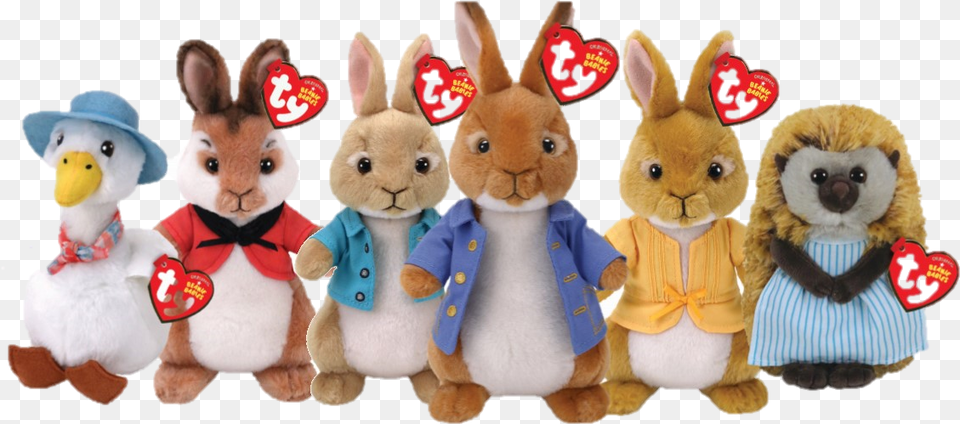 Stuffed Toy Peter Rabbit And Friend, Plush, Nature, Outdoors, Snow Png Image