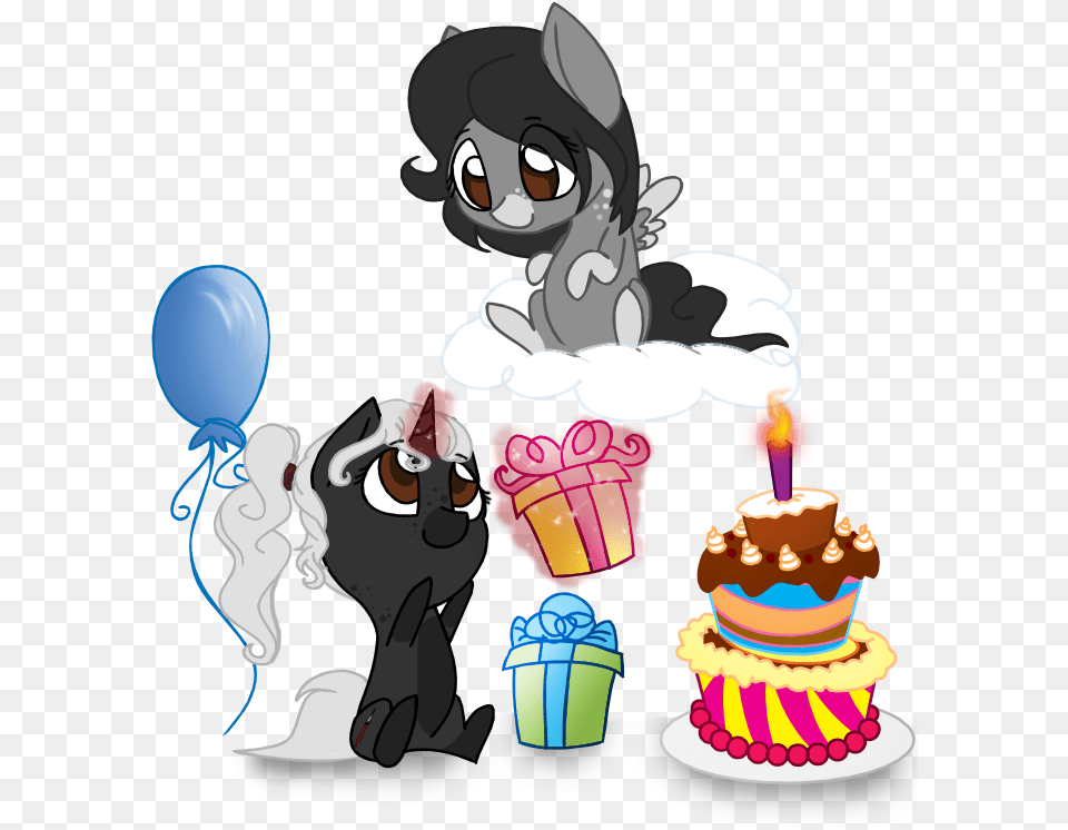 Stuflox Balloon Birthday Cake Candle Chibi Cloud Cartoon, Person, People, Ice Cream, Food Free Png