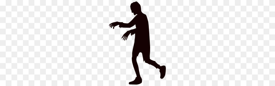 Stumbling Zombie Sticker, Silhouette, Adult, Male, Man Png