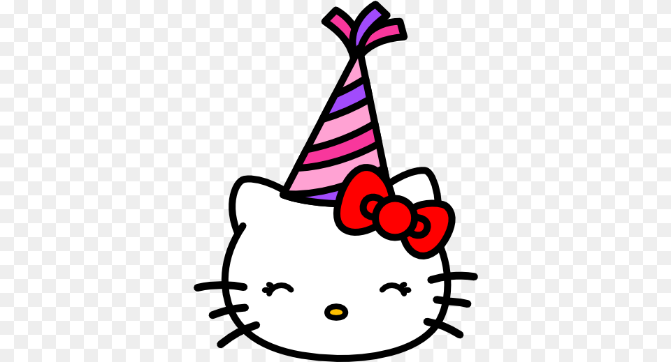 Stunning Cliparts Hello Kitty Head Clipart 26 Birthday Transparent Hello Kitty, Clothing, Hat, Party Hat, Device Free Png