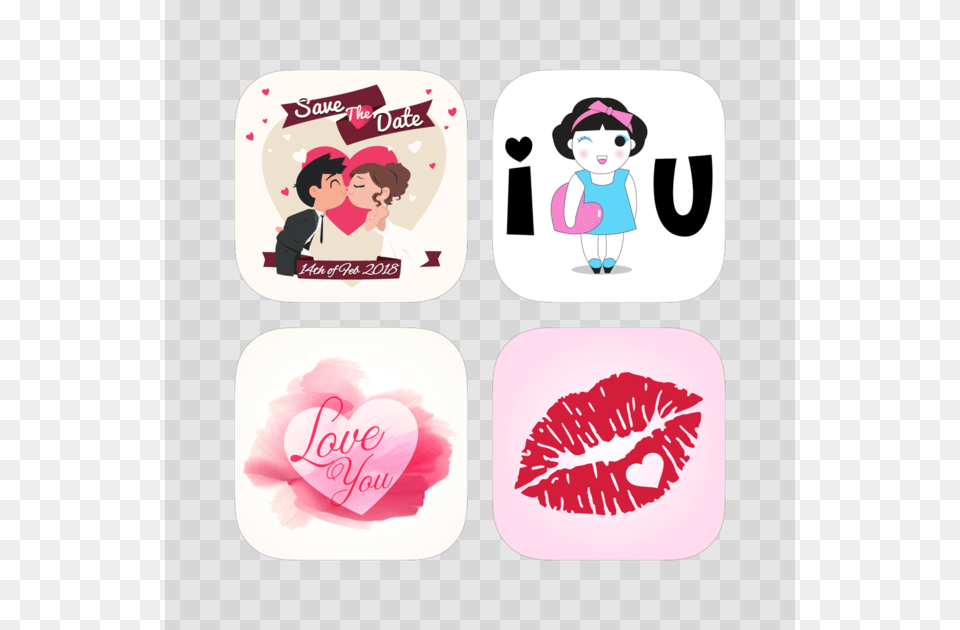 Stunning Love Emoji Pack On The App Store Save Date Mariage Grattage, Sticker, Baby, Person, Adult Free Png