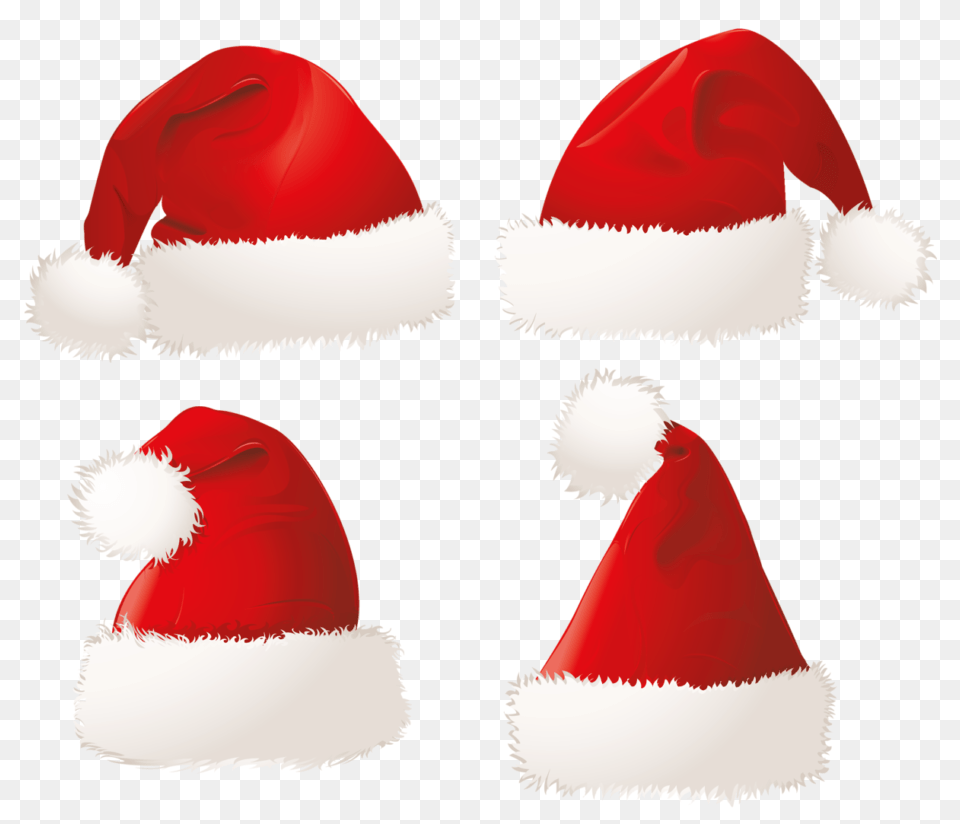 Stunning Santa Hats Clipart Digitalskinz, Clothing, Hat, Cap Png Image