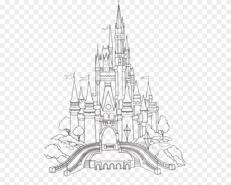 Stupid Bullshit Transparent Disney Castle Cinderella Printable Castle Coloring Pages, Art, Drawing, Doodle Free Png