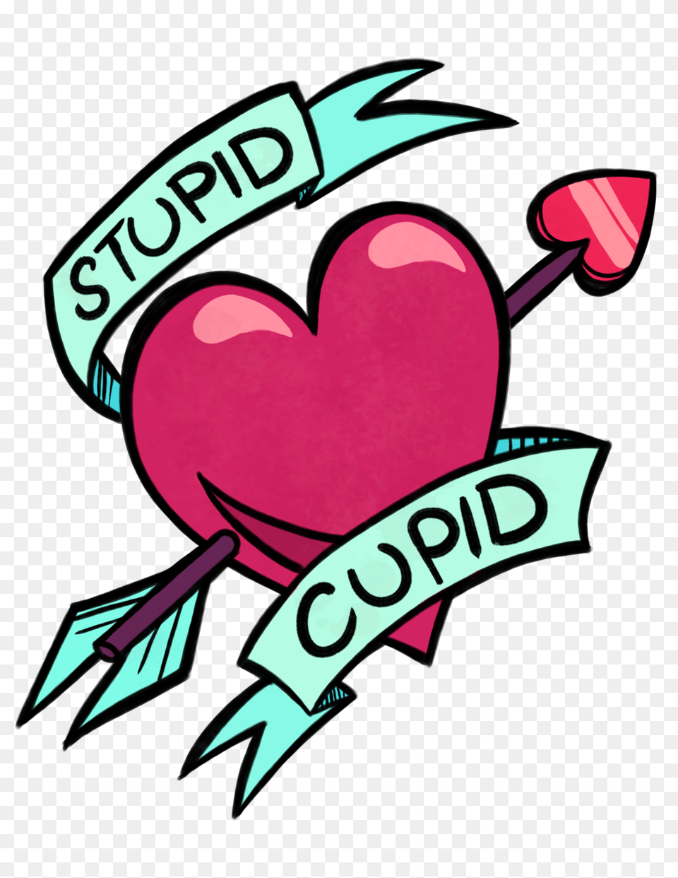 Stupid Cupid, Logo, Heart, Baby, Person Png Image