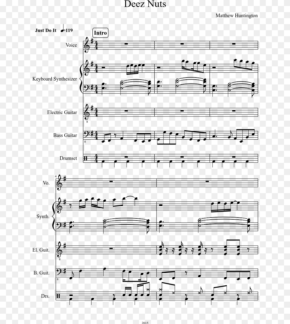 Stupid With Love Sheet Music, Gray Free Png