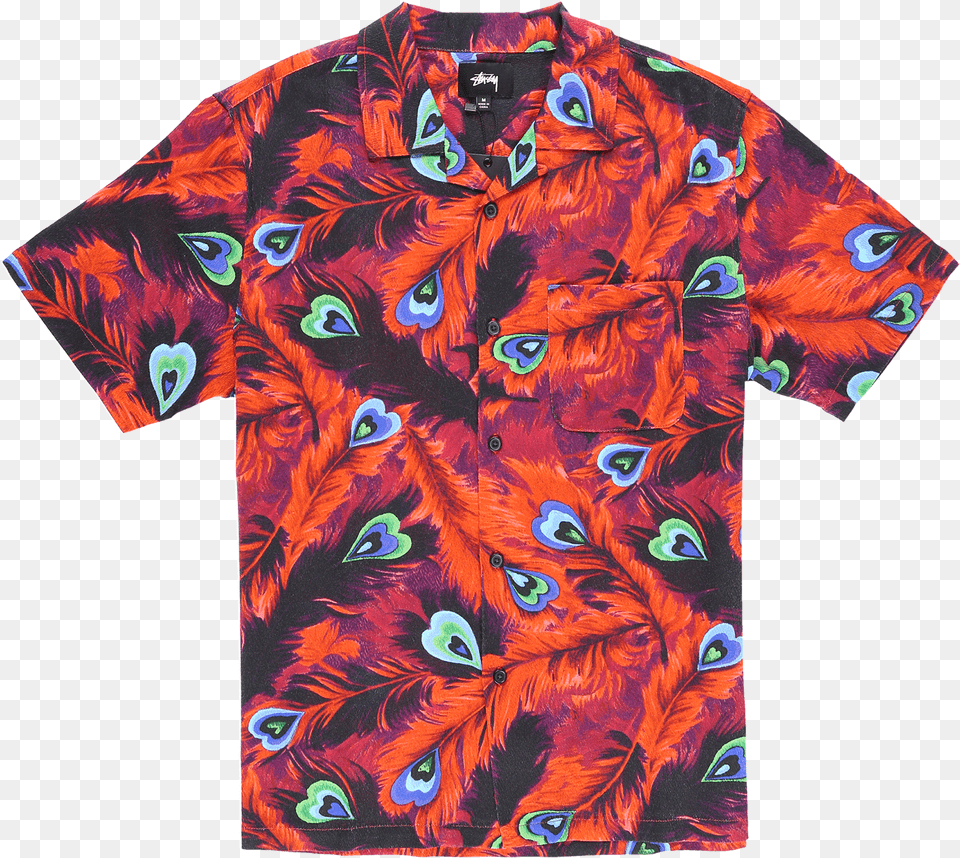 Stussy Peacock Shirt Free Transparent Png