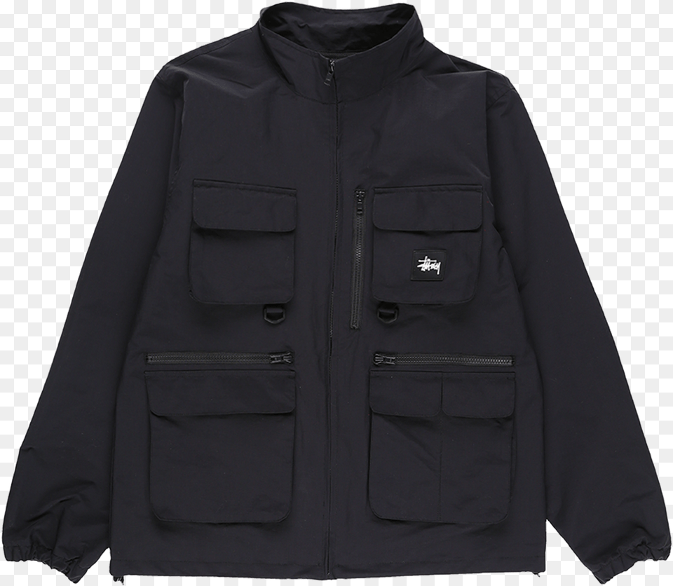 Stussy Utility Jacket Black Xl, Clothing, Coat, Blazer, Long Sleeve Free Transparent Png