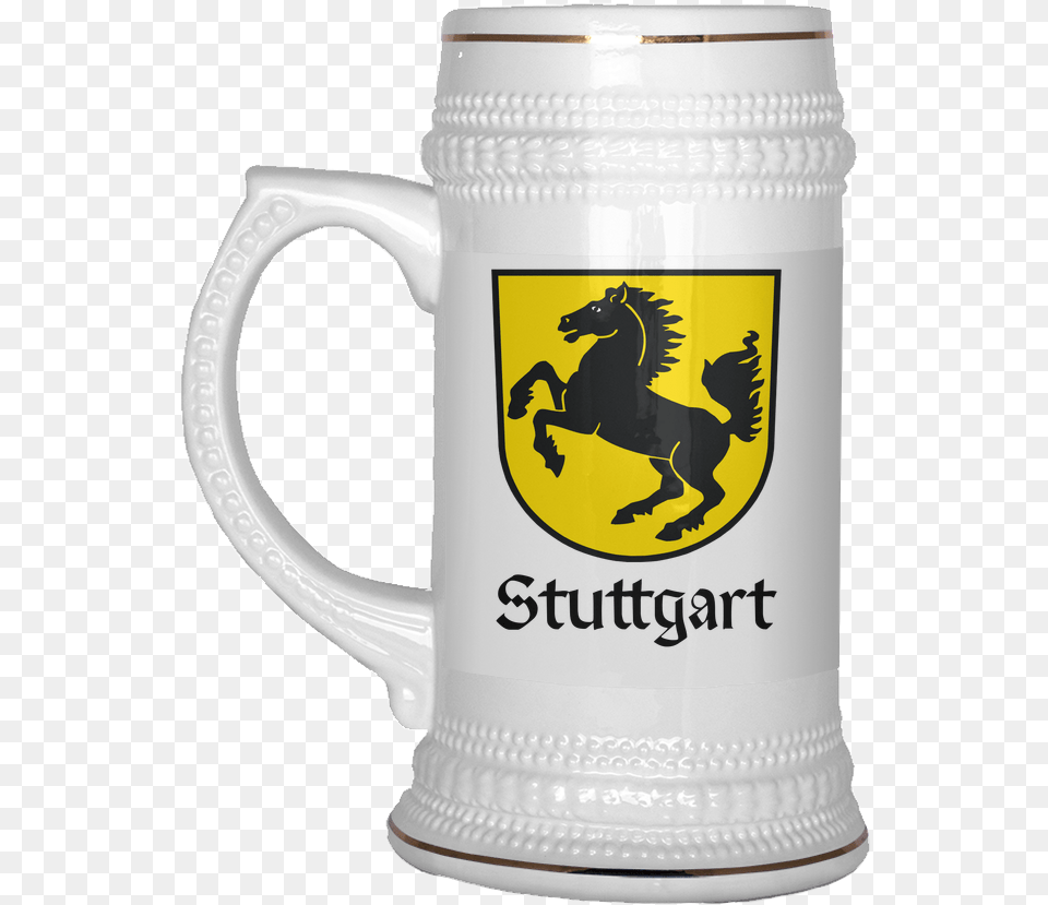 Stuttgart Beer Stein Coat Of Arms Stuttgart, Cup, Animal, Canine, Dog Free Png