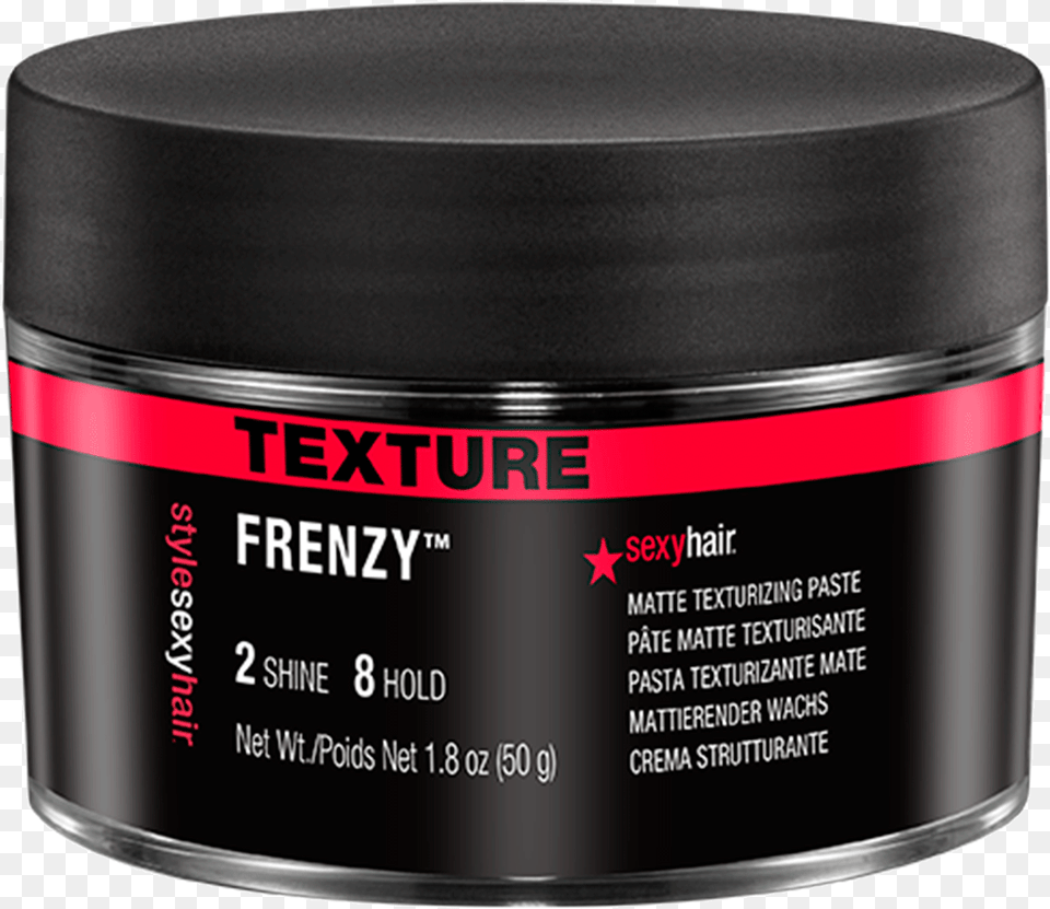 Style Sexy Hair Sexy Hair Style Sexy Frenzy Matte Texturizing Paste, Bottle, Aftershave, Cosmetics, Can Free Png