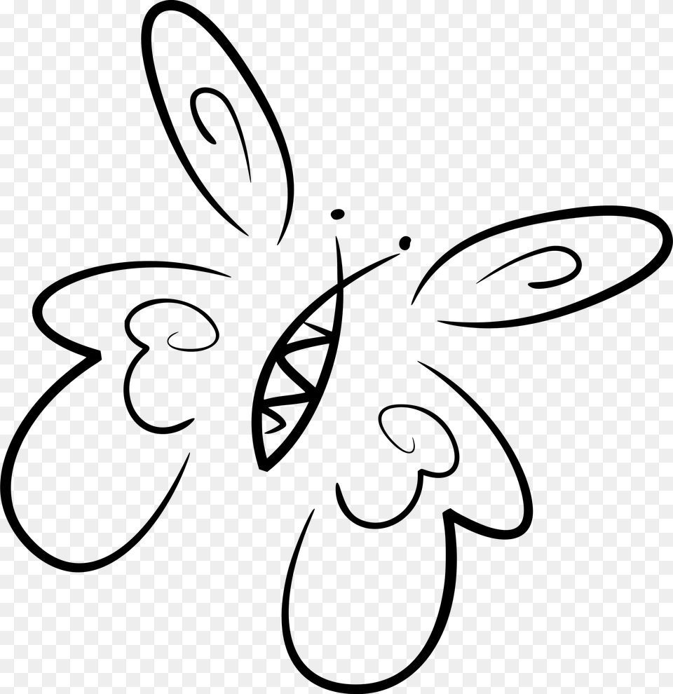 Stylised Butterfly Clipart Stylised Butterfly, Gray Free Transparent Png