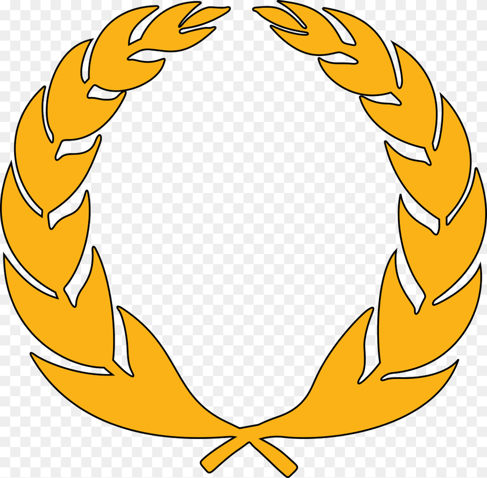 Stylised Laurel Wreath Clip Art, Emblem, Symbol, Logo, Person Free Png