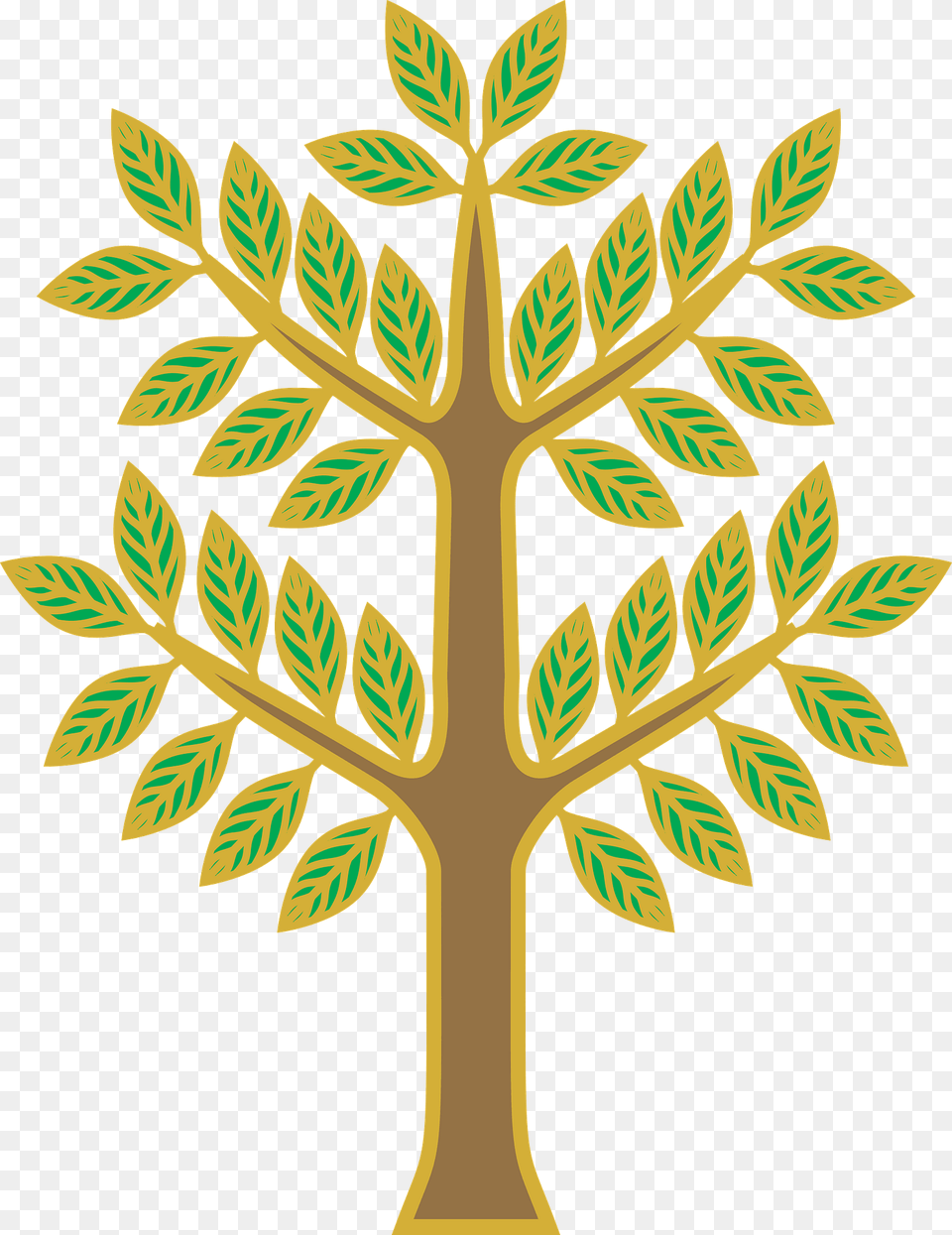 Stylised Tree Clipart, Leaf, Plant, Pattern, Vegetation Free Png