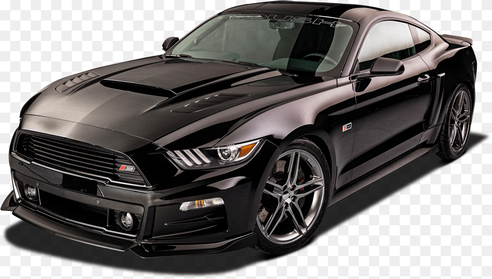 Stylish Black Ford Roush Rs Mustang Car, Vehicle, Coupe, Transportation, Sports Car Free Png Download