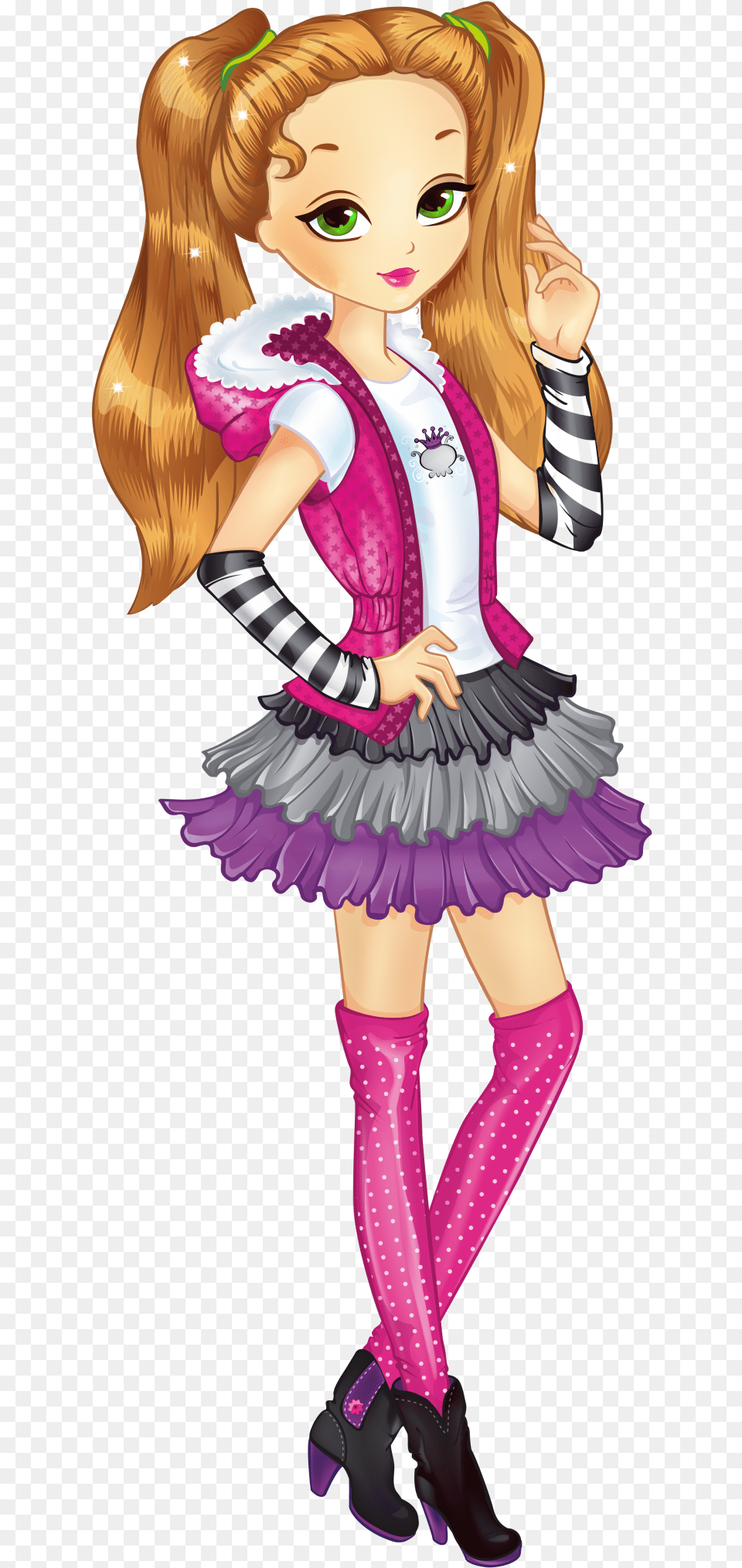 Stylish Girl Anime Pretty Clipart Girls, Book, Publication, Person, Female Png Image