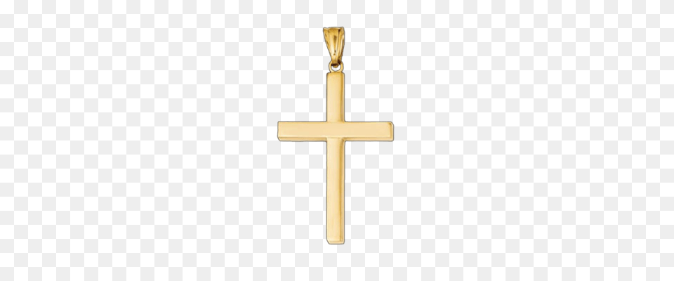 Stylish Gold Cross Pendant, Symbol, Crucifix Free Png Download