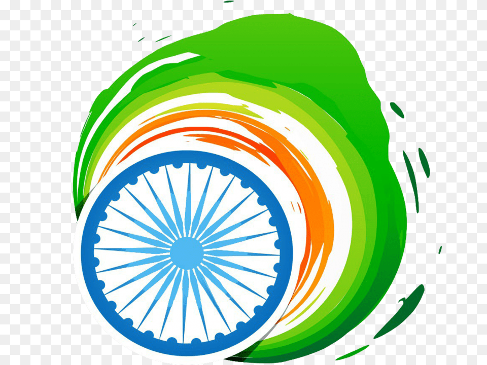 Stylish Indian Flag, Machine, Wheel, Food, Produce Png Image