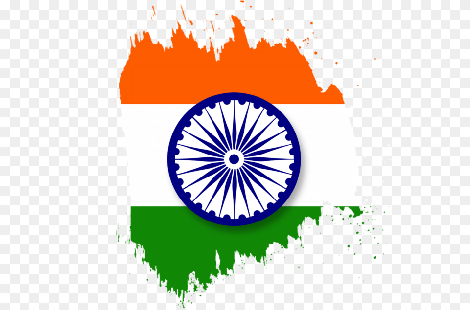 Stylish Indian Flag Republic Day Creative Wave Tricolor Wells Cathedral, Machine, Wheel, Spoke, Art Free Png Download