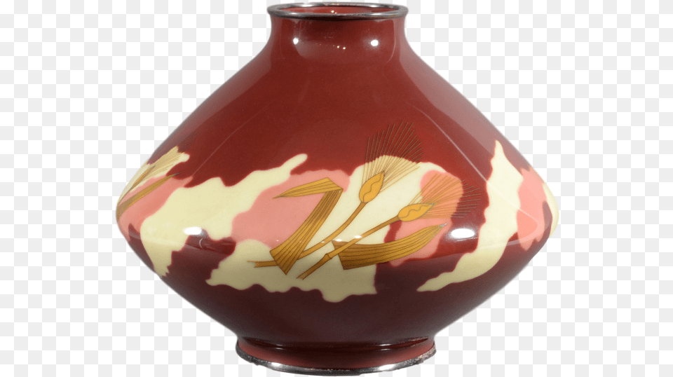Stylish Japanese Cloisonne Enamel Vase By Ando Company Vase, Art, Jar, Porcelain, Pottery Png