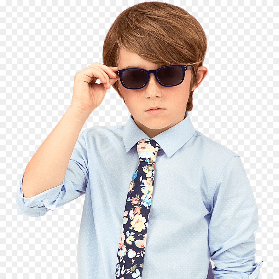 Stylish Kids, Accessories, Sunglasses, Shirt, Necktie Free Png Download