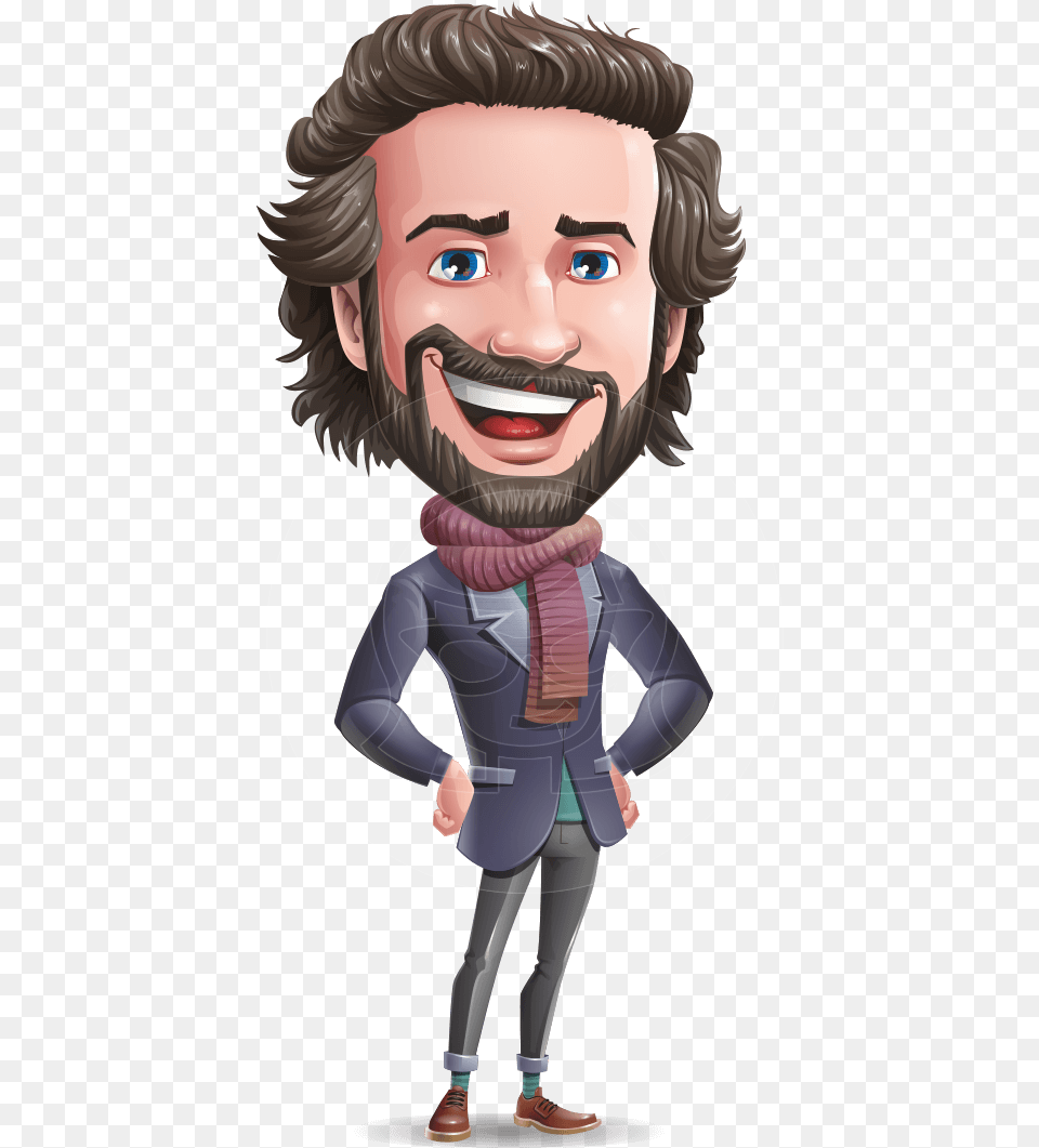 Stylish Man Cartoon Vector Character Man Cartoon, Book, Comics, Publication, Person Free Transparent Png