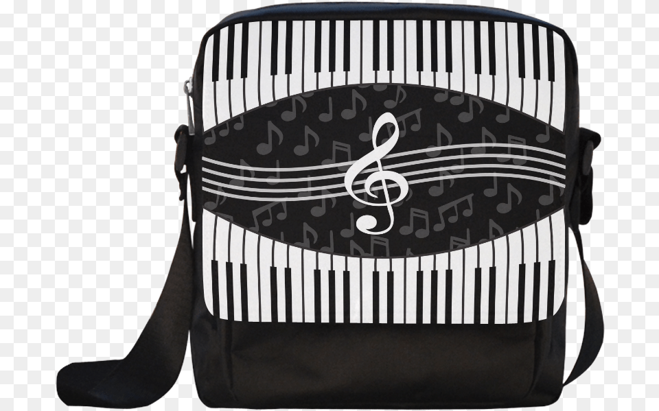 Stylish Music Piano Keys And Treble Clef Crossbody Piano Round, Accessories, Bag, Handbag, Purse Free Transparent Png