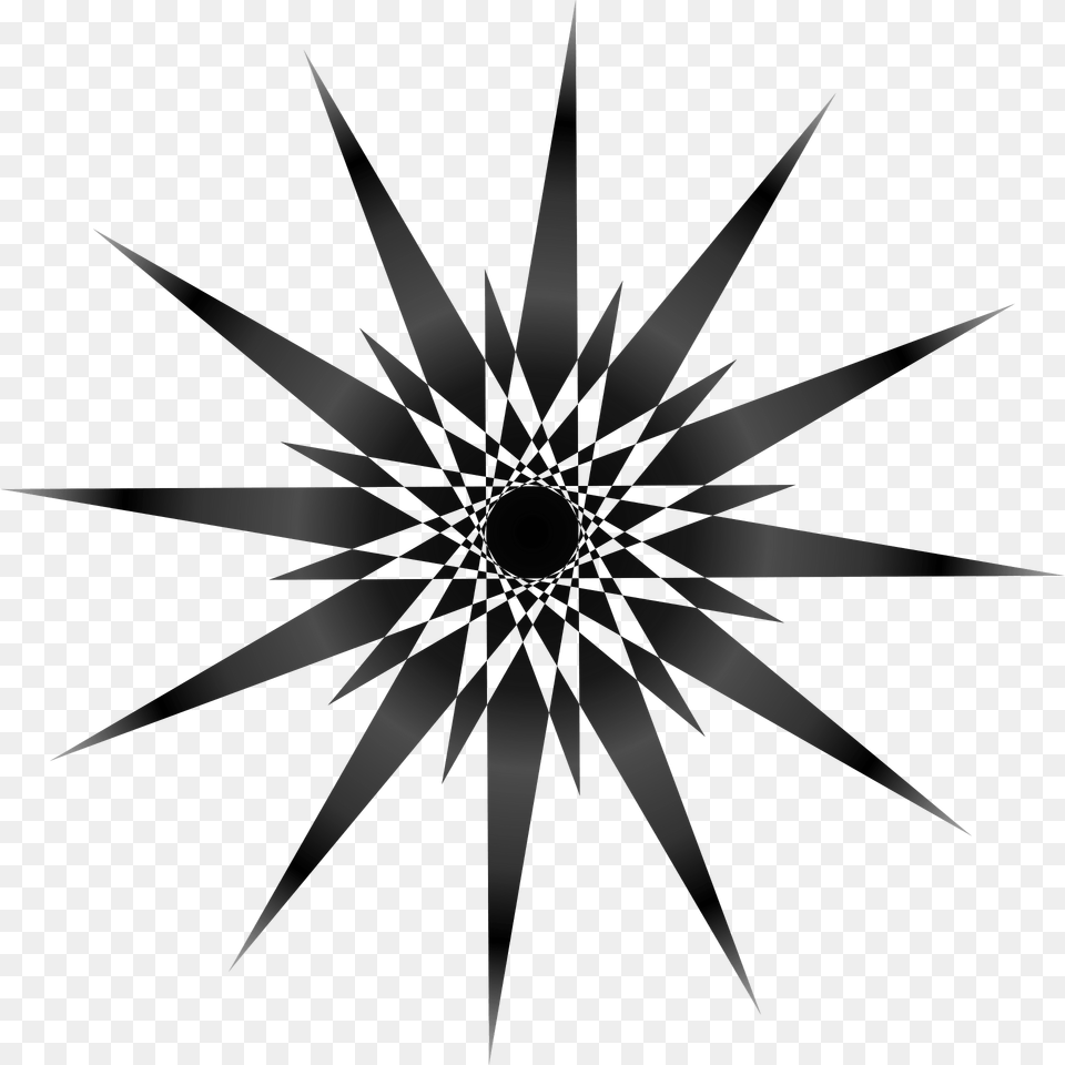 Stylized Black Star Clipart, Pattern, Accessories, Fractal, Ornament Free Png Download