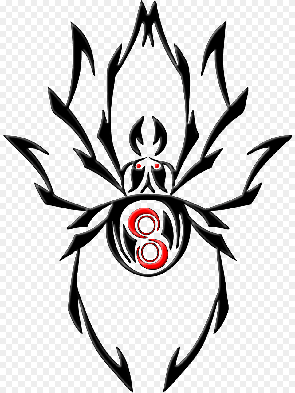 Stylized Black Widow Clipart, Emblem, Symbol, Bow, Weapon Free Png