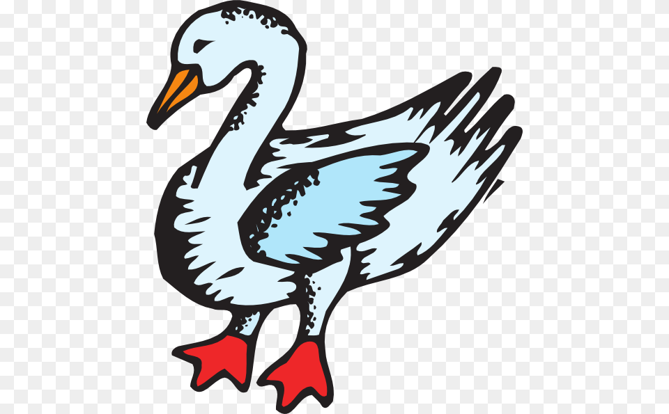 Stylized Blue Goose Clip Art, Animal, Bird, Waterfowl, Beak Free Transparent Png
