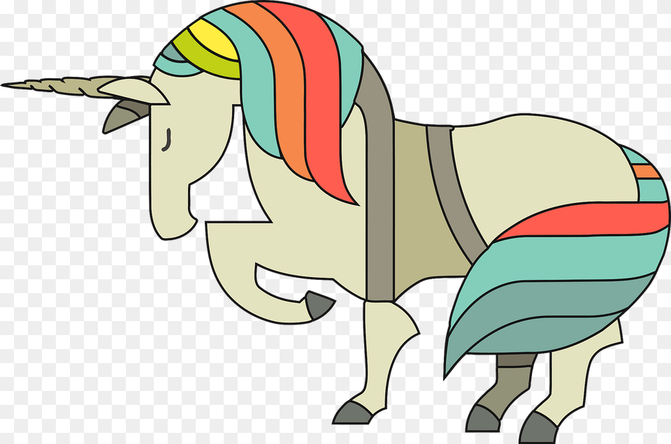 Stylized Cartoon Horse Unicorn Clipart, Art, Animal, Mammal Free Transparent Png