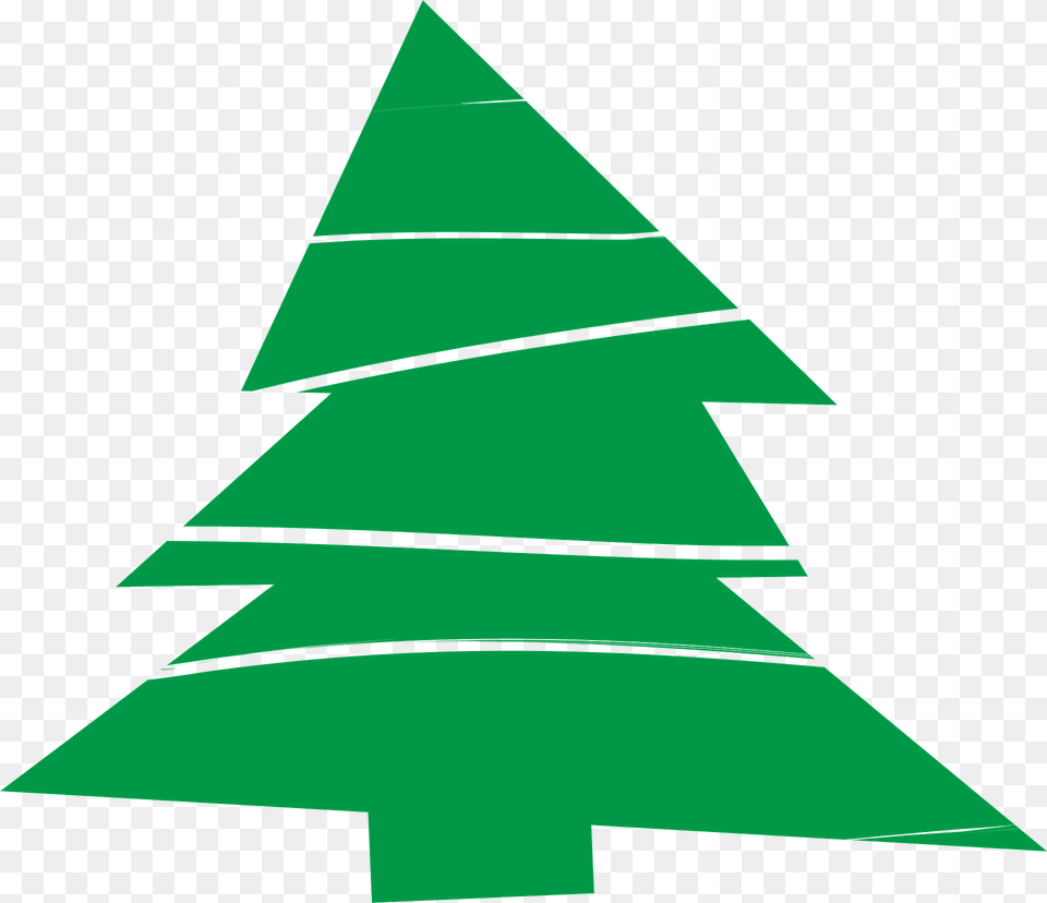 Stylized Christmas Tree Clipart, Triangle Free Png