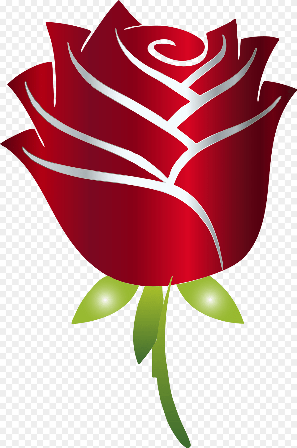 Stylized Clipart, Flower, Plant, Rose, Leaf Free Transparent Png