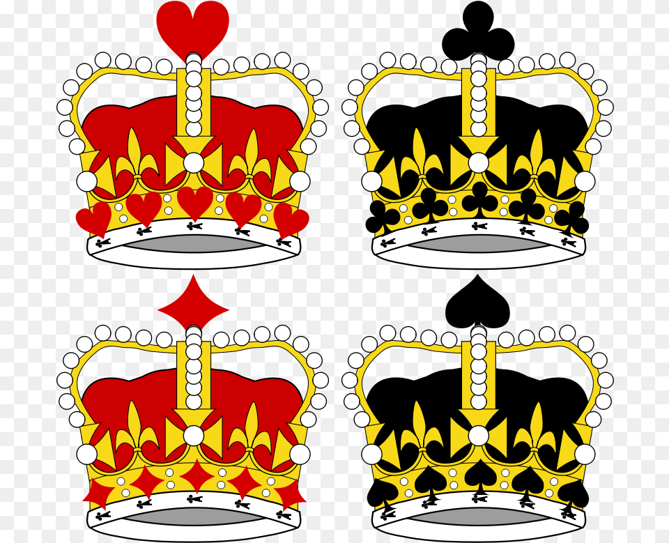Stylized Crowns For Card Faces King And Queen Of Hearts Crown, Accessories, Jewelry Png