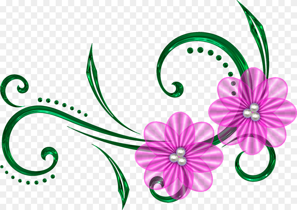 Stylized Flowers Clipart, Art, Floral Design, Graphics, Pattern Free Png