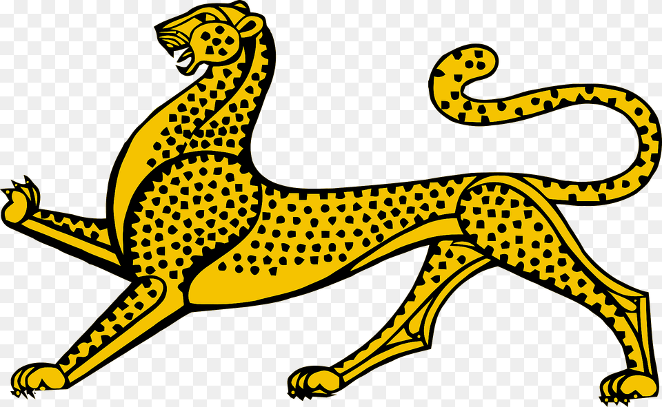 Stylized Leopard Clipart, Animal, Cheetah, Mammal, Wildlife Png Image