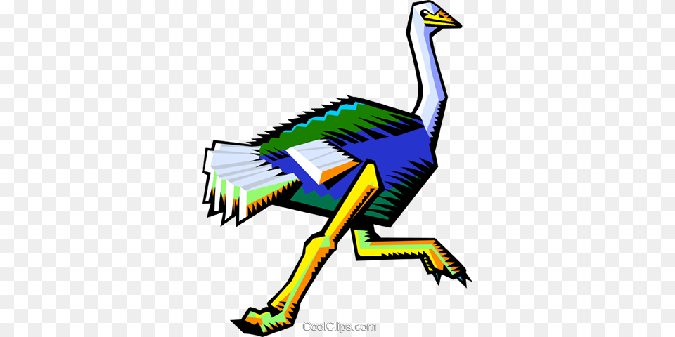 Stylized Ostrich Royalty Vector Clip Art Illustration, Animal, Bird Free Png