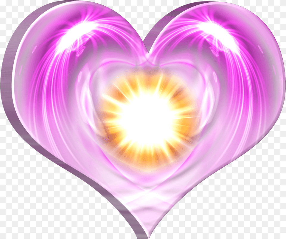Stylized Pink Heart Clipart, Purple, Light Free Png Download