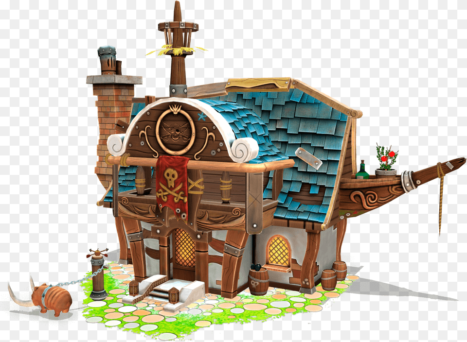 Stylized Pirate House Stylized Pirate Crane, Architecture, Building, Countryside, Hut Free Transparent Png