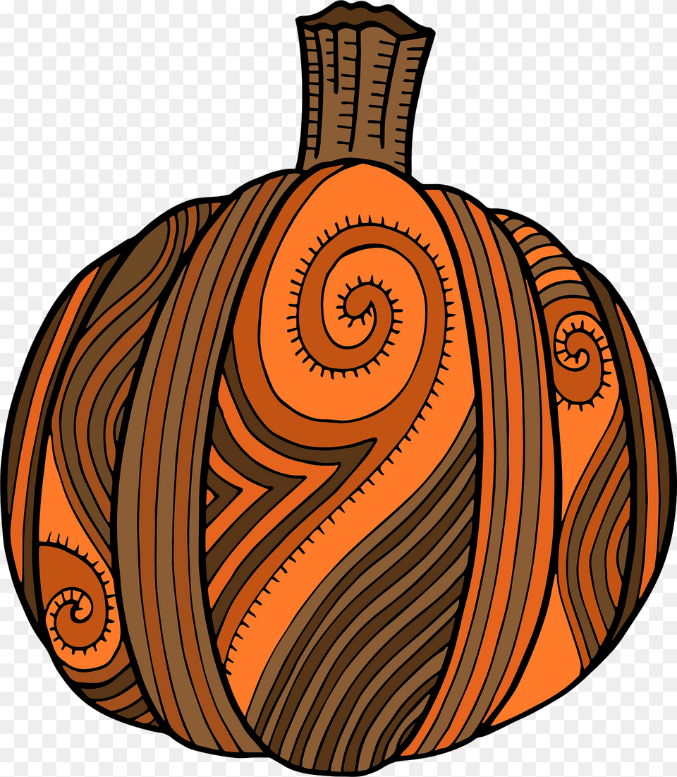 Stylized Pumpkin Clipart, Food, Plant, Produce, Vegetable Png