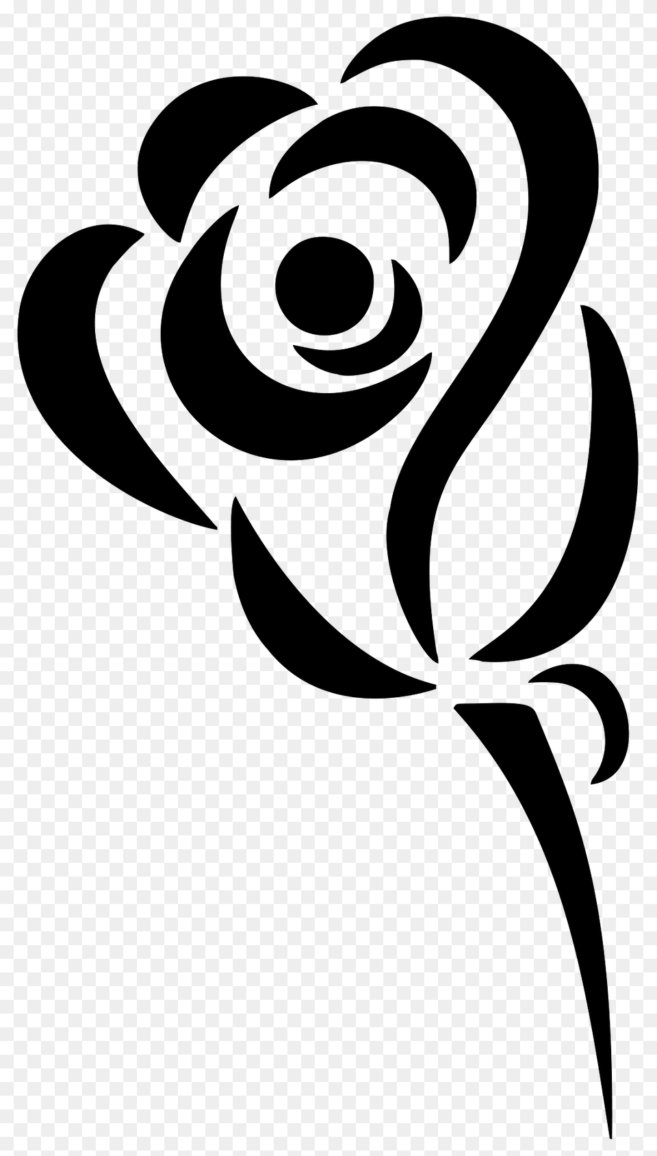 Stylized Rose 2 Clipart, Green, Art, Floral Design, Flower Free Png