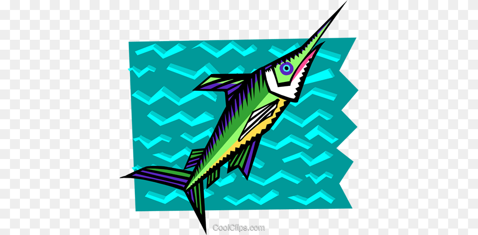 Stylized Swordfish Royalty Vector Clip Art Illustration, Animal, Fish, Sea Life, Shark Free Transparent Png