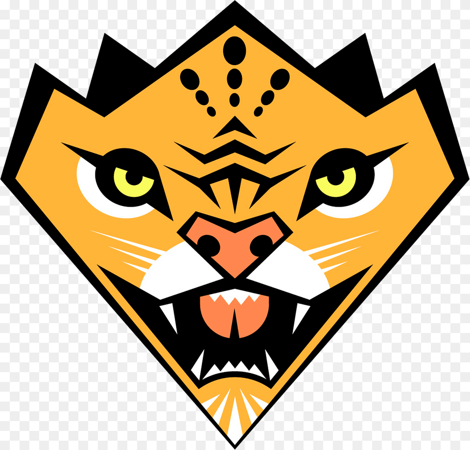 Stylized Tiger Face Clipart, Logo, Badge, Symbol, Emblem Free Png
