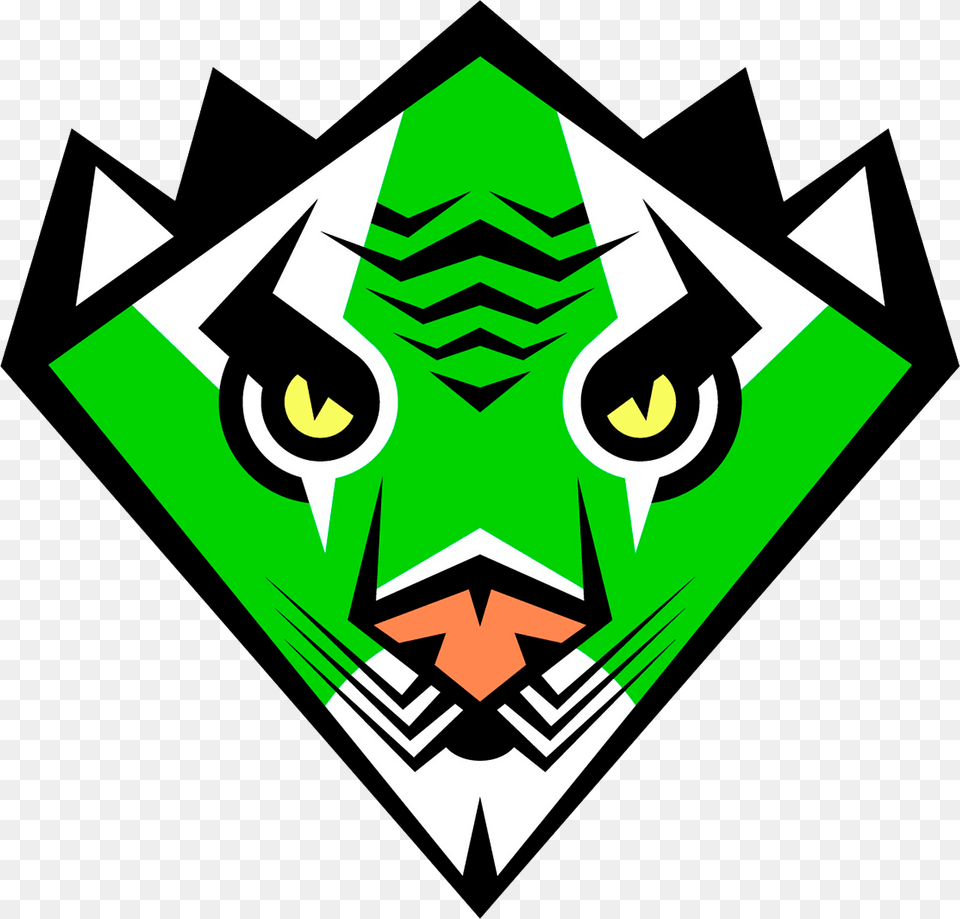 Stylized Tiger Face Clipart, Logo, Emblem, Symbol Free Png