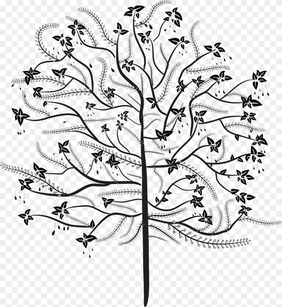 Stylized Tree Drawing At Getdrawings Clip Art, Nature, Outdoors, Pattern, Blackboard Png