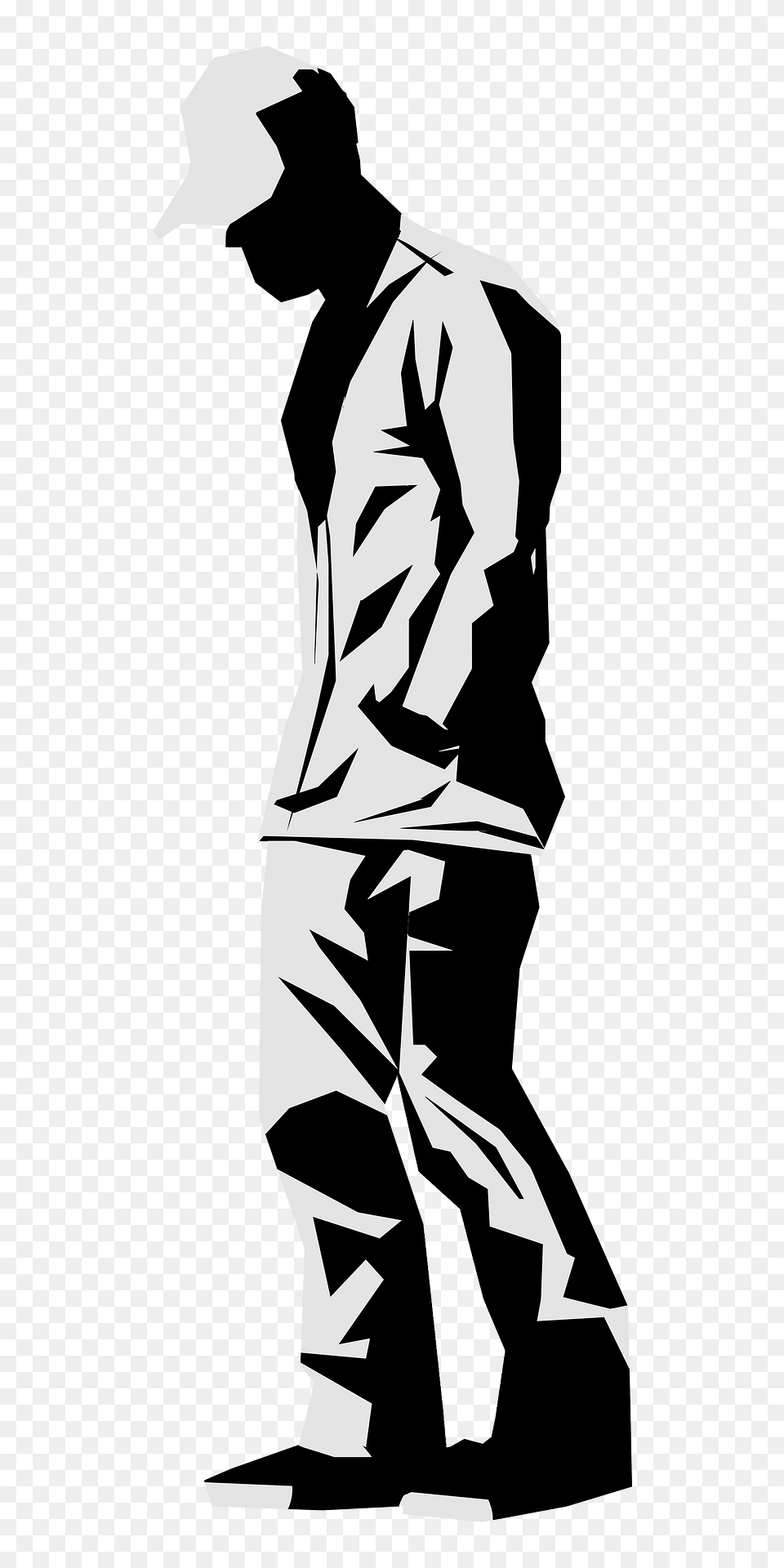 Stylized Young Man Clipart, Stencil, Adult, Male, Person Free Transparent Png