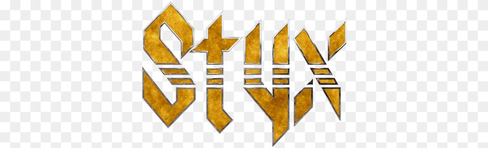 Styx Logo, Gold, Text, Road Sign, Sign Png